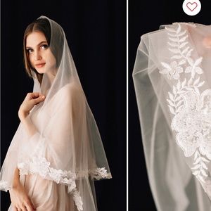 Two Tier Cathedral Veil Off white Ivory